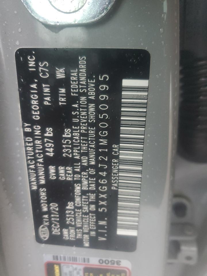 2021 Kia K5 Gt Line VIN: 5XXG64J21MG050995 Lot: 92060665