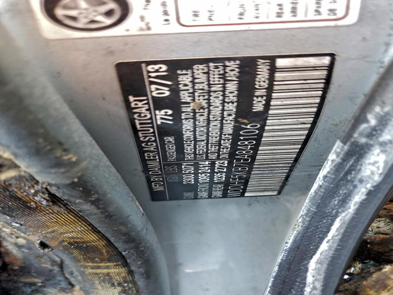 2014 Mercedes-Benz E 350 VIN: WDDHF5KB7EA848106 Lot: 94321085