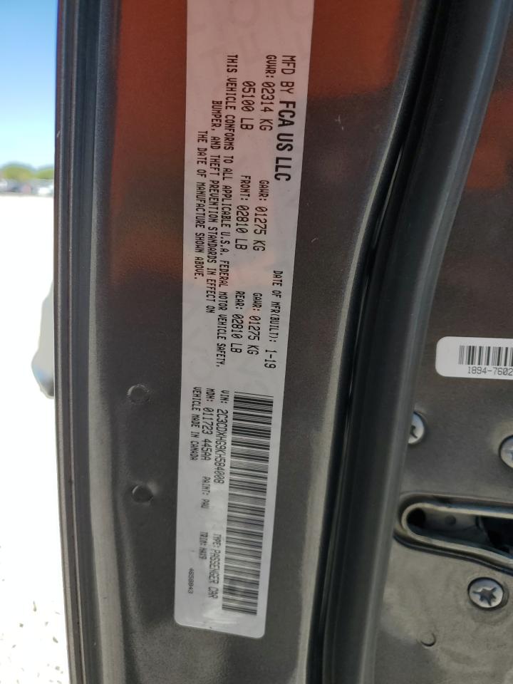 2019 Dodge Charger Gt VIN: 2C3CDXHG9KH584008 Lot: 93066445