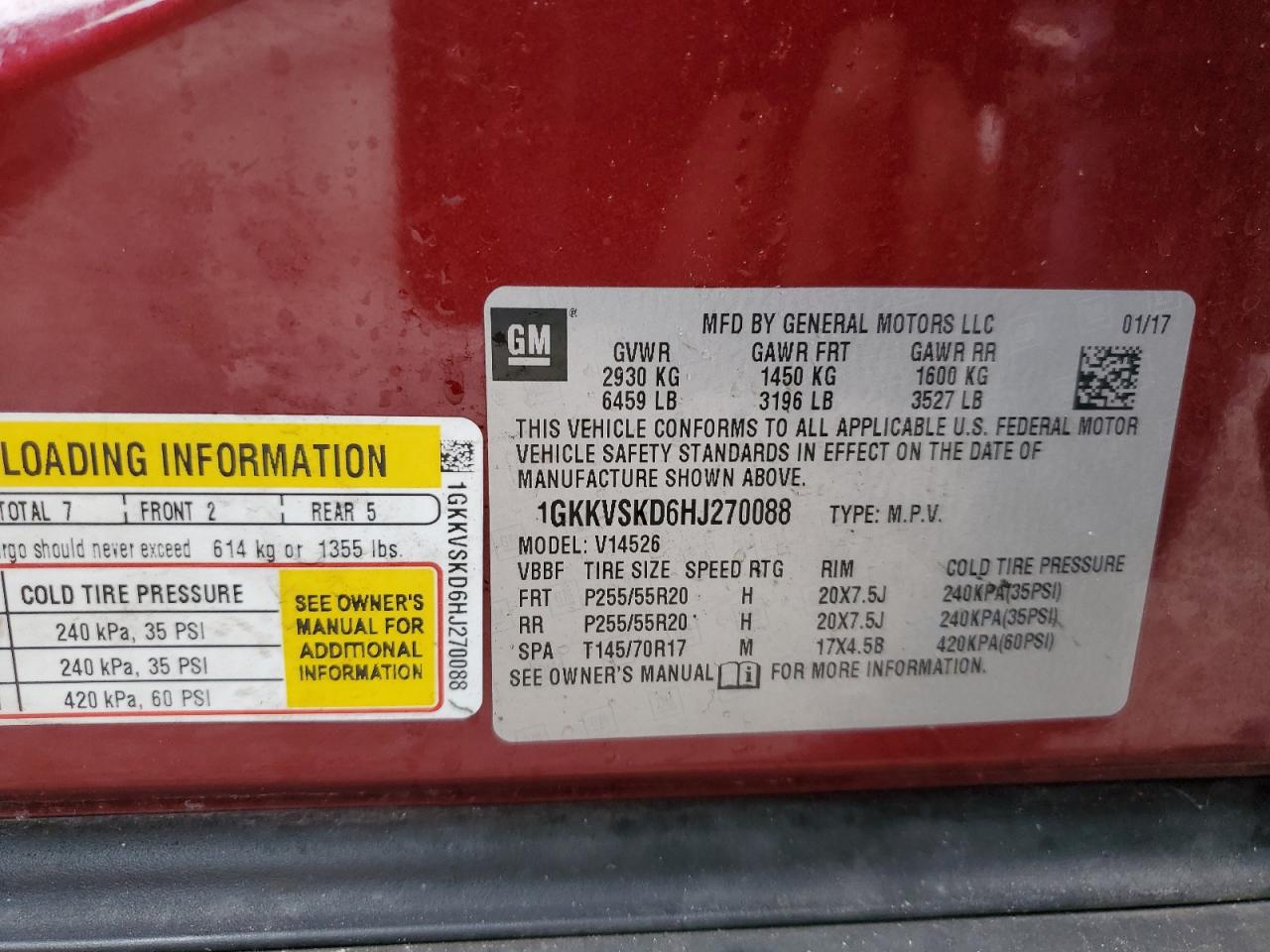 2017 GMC Acadia Limited Slt-2 VIN: 1GKKVSKD6HJ270088 Lot: 90888545