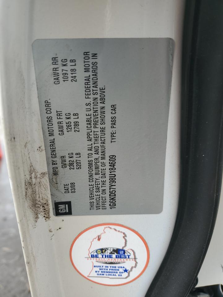 2008 Cadillac Dts VIN: 1G6KD57Y98U184609 Lot: 91805915