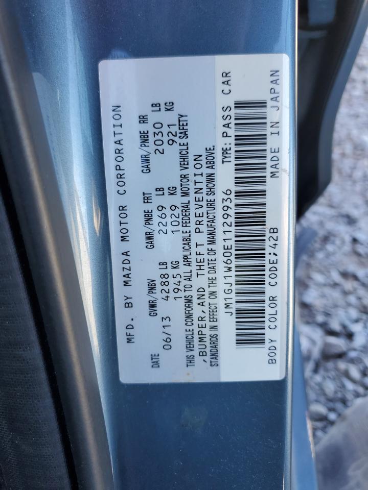 2014 Mazda 6 Grand Touring VIN: JM1GJ1W60E1129936 Lot: 92744925