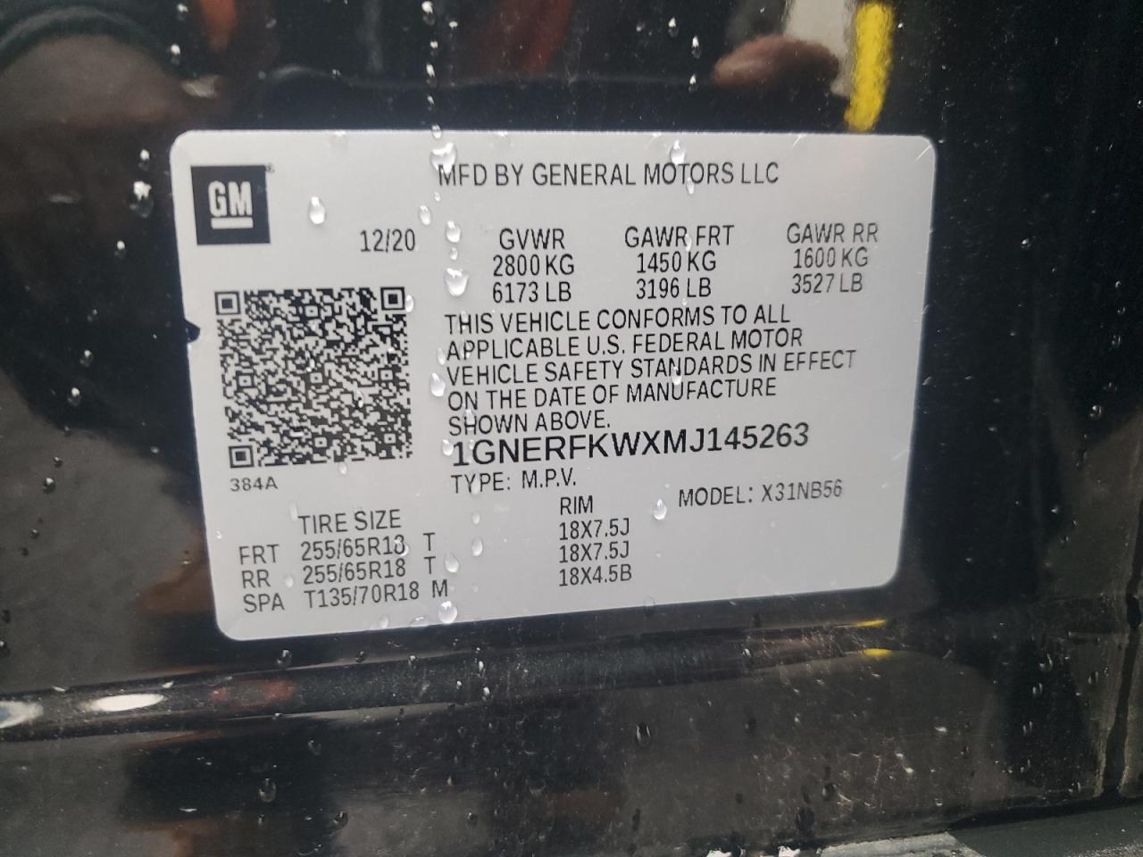 2021 Chevrolet Traverse Ls VIN: 1GNERFKWXMJ145263 Lot: 93750905