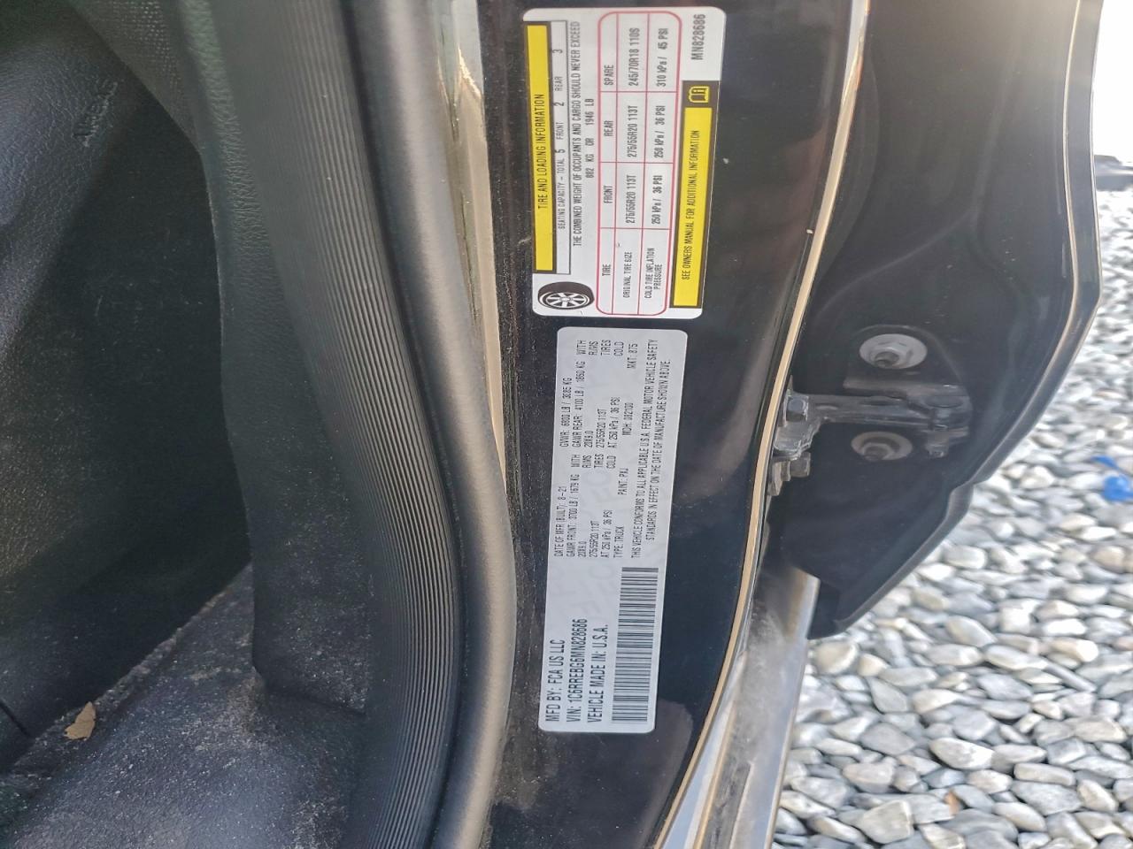 2021 Ram 1500 Big Horn/Lone Star VIN: 1C6RREBG6MN828686 Lot: 93902095