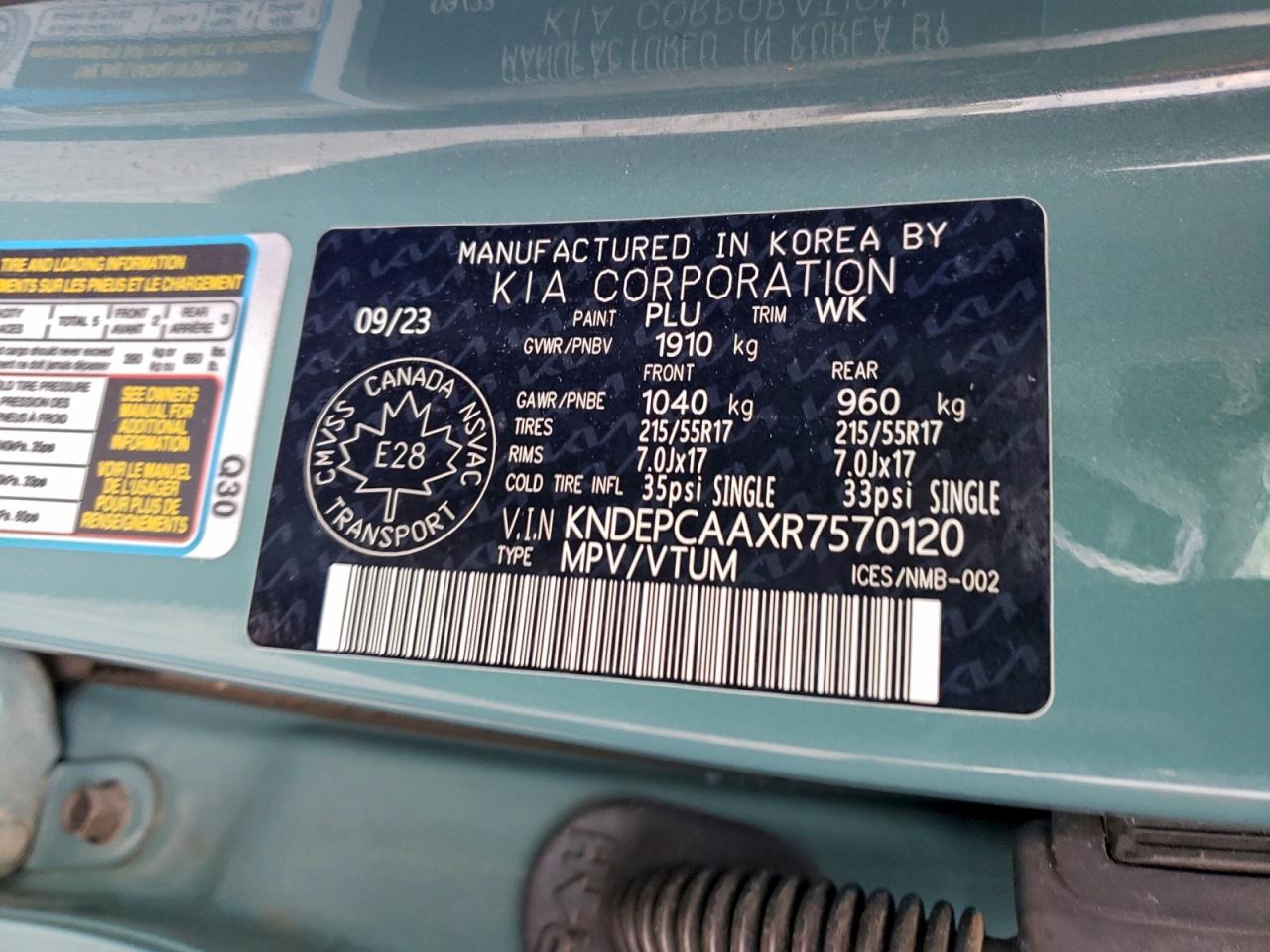 2024 Kia Seltos Lx VIN: KNDEPCAAXR7570120 Lot: 94338075