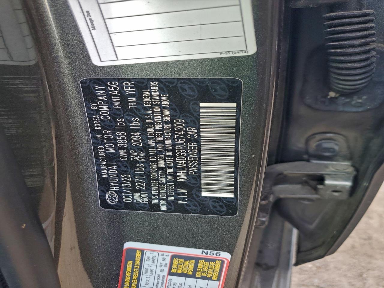 2024 Hyundai Elantra Sel VIN: KMHLM4DG9RU674309 Lot: 94158995