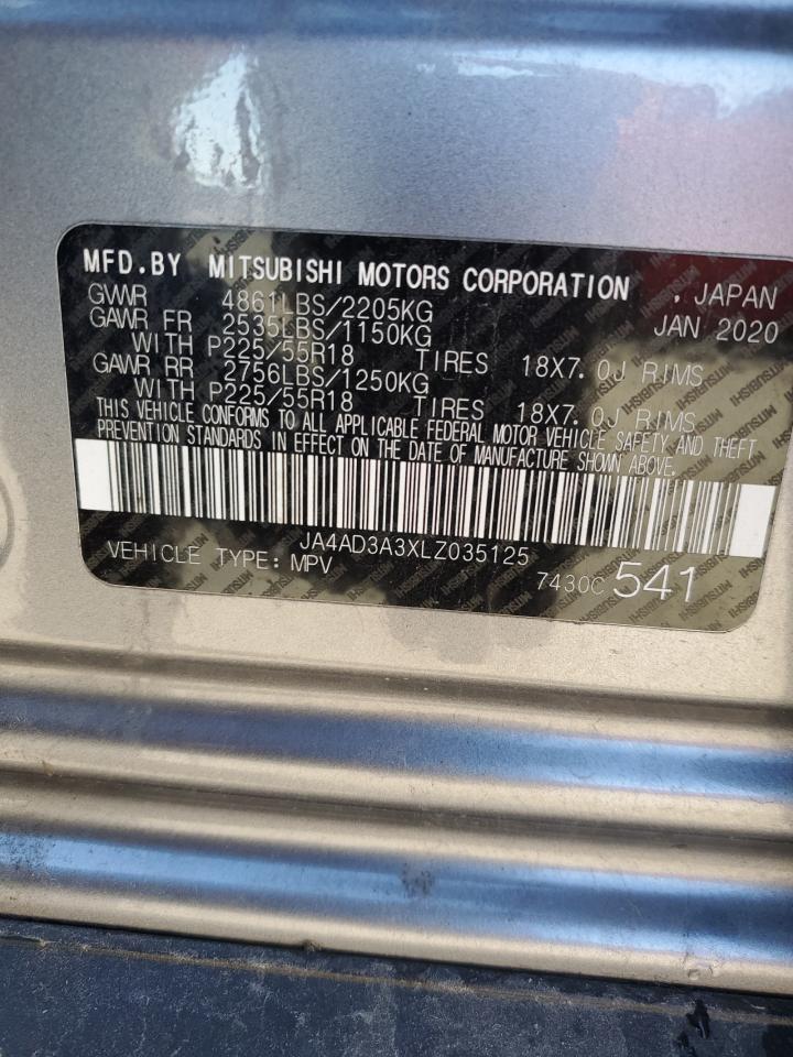2020 Mitsubishi Outlander Se VIN: JA4AD3A3XLZ035125 Lot: 91524535