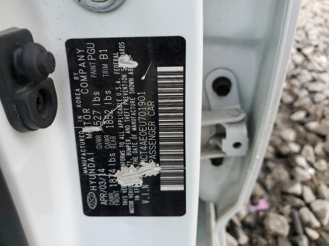 2014 Hyundai Accent Gls VIN: KMHCT4AE0EU701901 Lot: 92027235