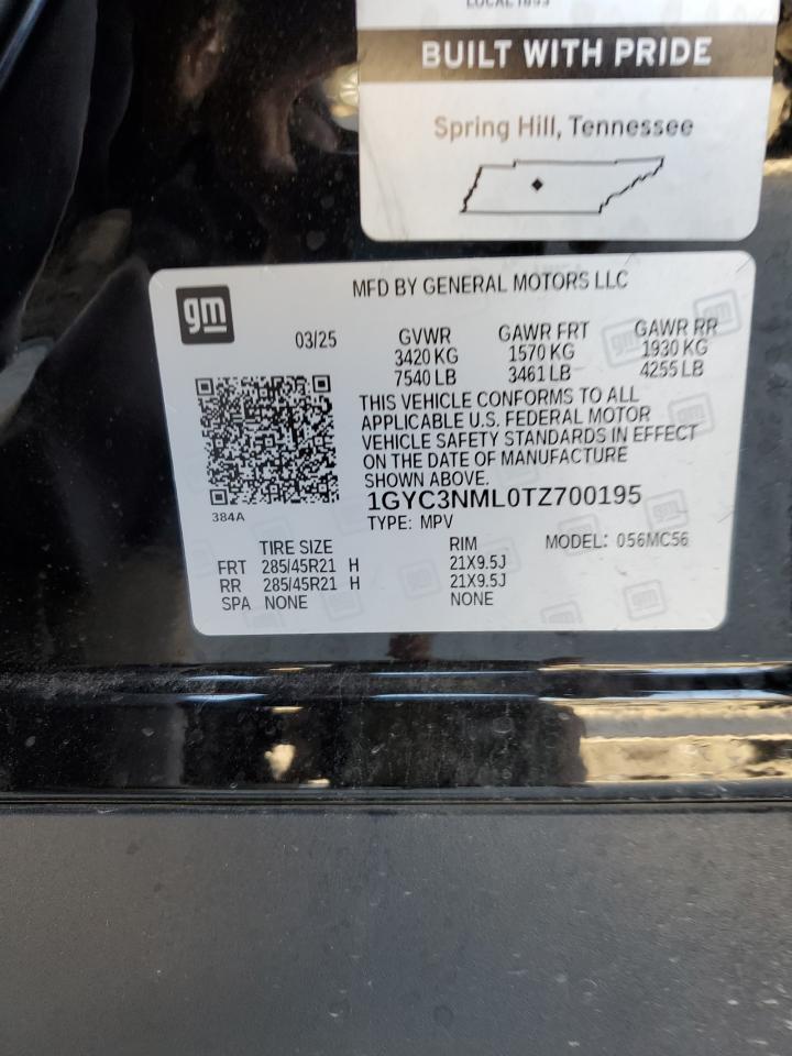 2026 Cadillac Vistiq Sport VIN: 1GYC3NML0TZ700195 Lot: 92832735