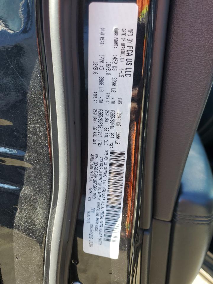 2015 Dodge Durango Limited VIN: 1C4RDJDG0FC829960 Lot: 92858615