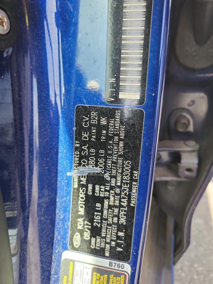 2018 Kia Forte Lx VIN: 3KPFL4A75JE183005 Lot: 90761455