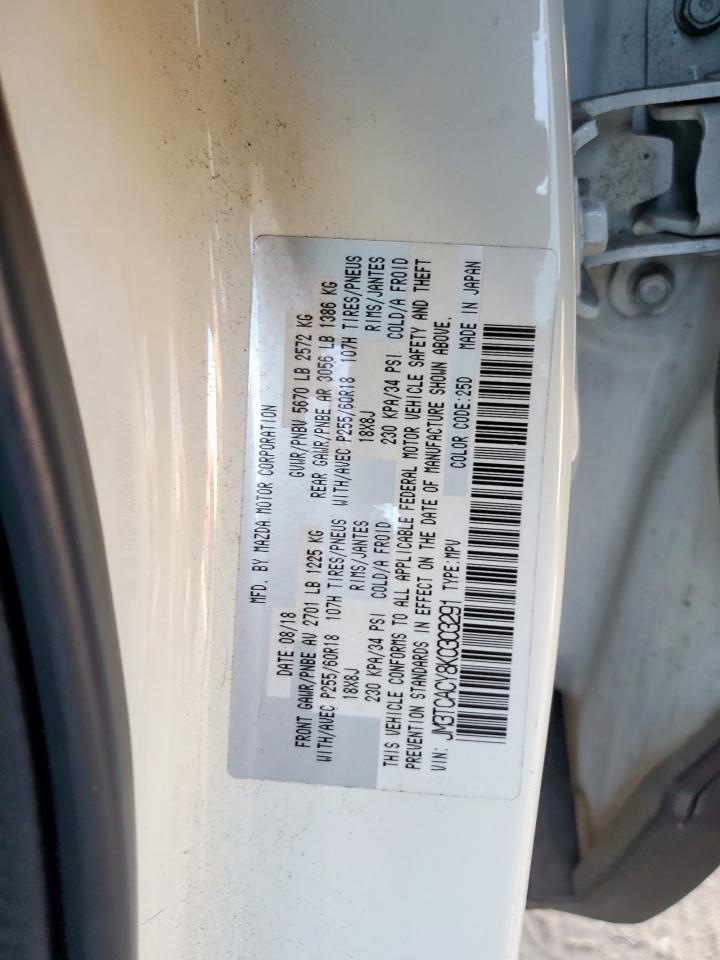 2019 Mazda Cx-9 Touring VIN: JM3TCACY8K0303291 Lot: 92376255