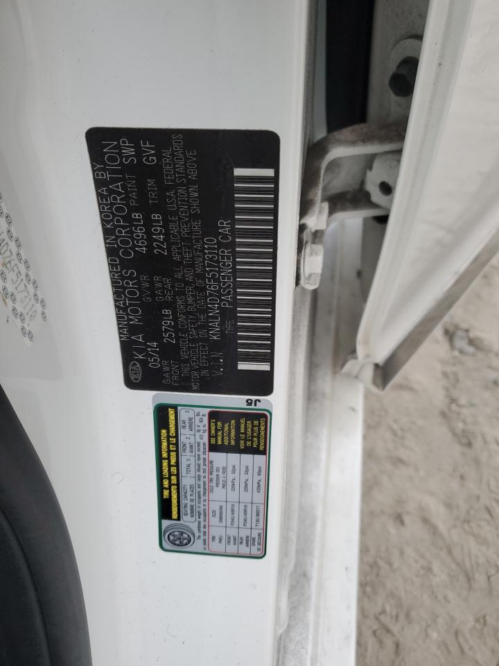 2015 Kia Cadenza Premium VIN: KNALN4D76F5173110 Lot: 92395965