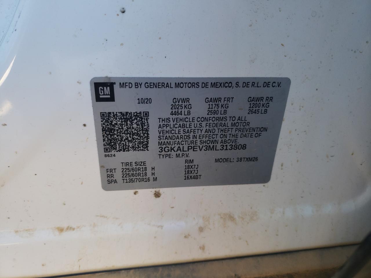 2021 GMC Terrain Slt VIN: 3GKALPEV3ML313808 Lot: 85409825