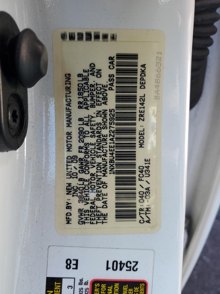 2010 Toyota Corolla Base VIN: 1NXBU4EE1AZ275925 Lot: 92931965