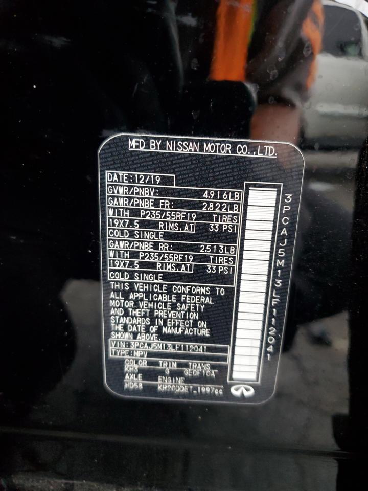 2020 Infiniti Qx50 Pure VIN: 3PCAJ5M13LF112041 Lot: 92915005