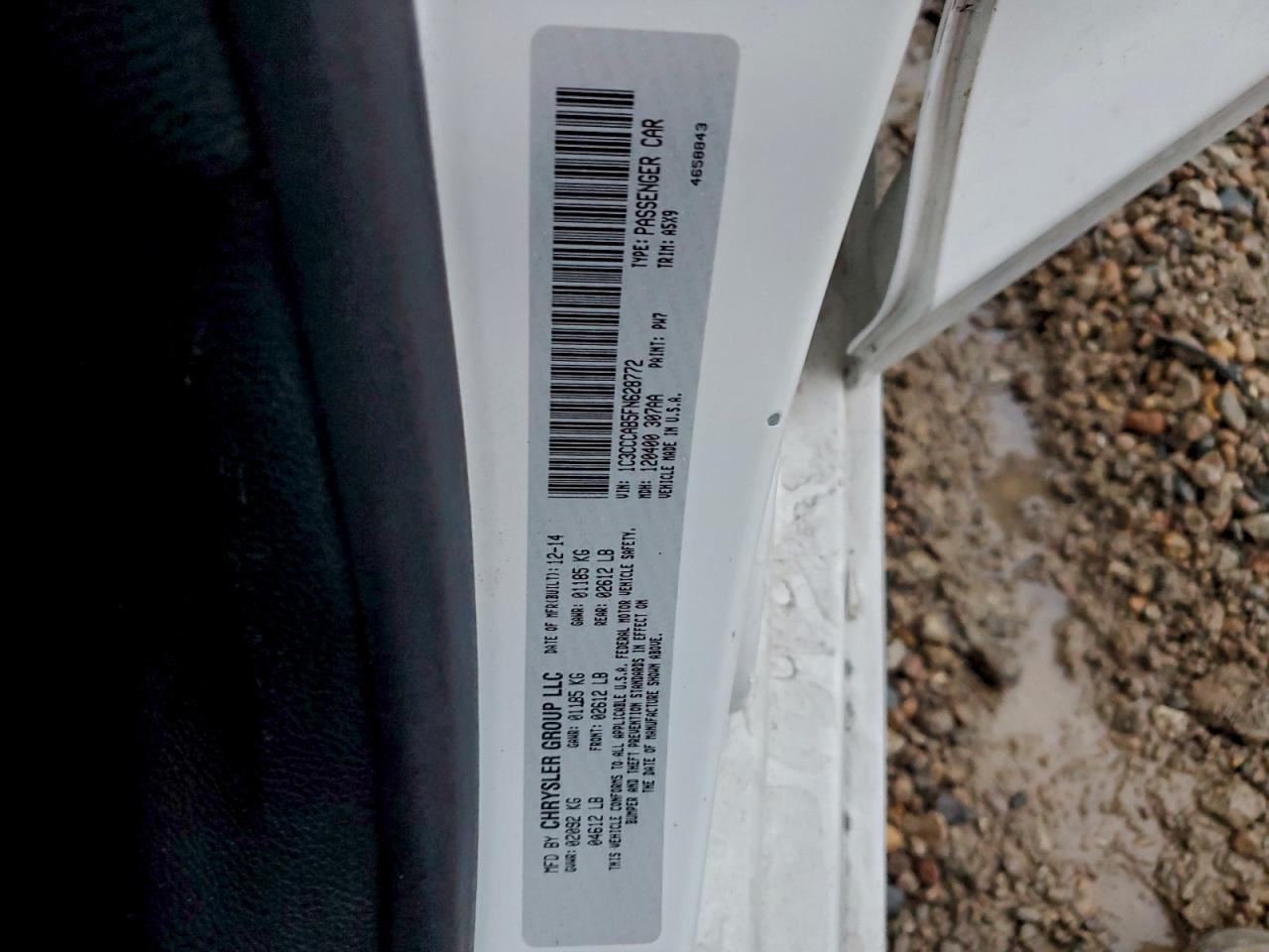 2015 Chrysler 200 Limited VIN: 1C3CCCAB5FN628772 Lot: 93638635