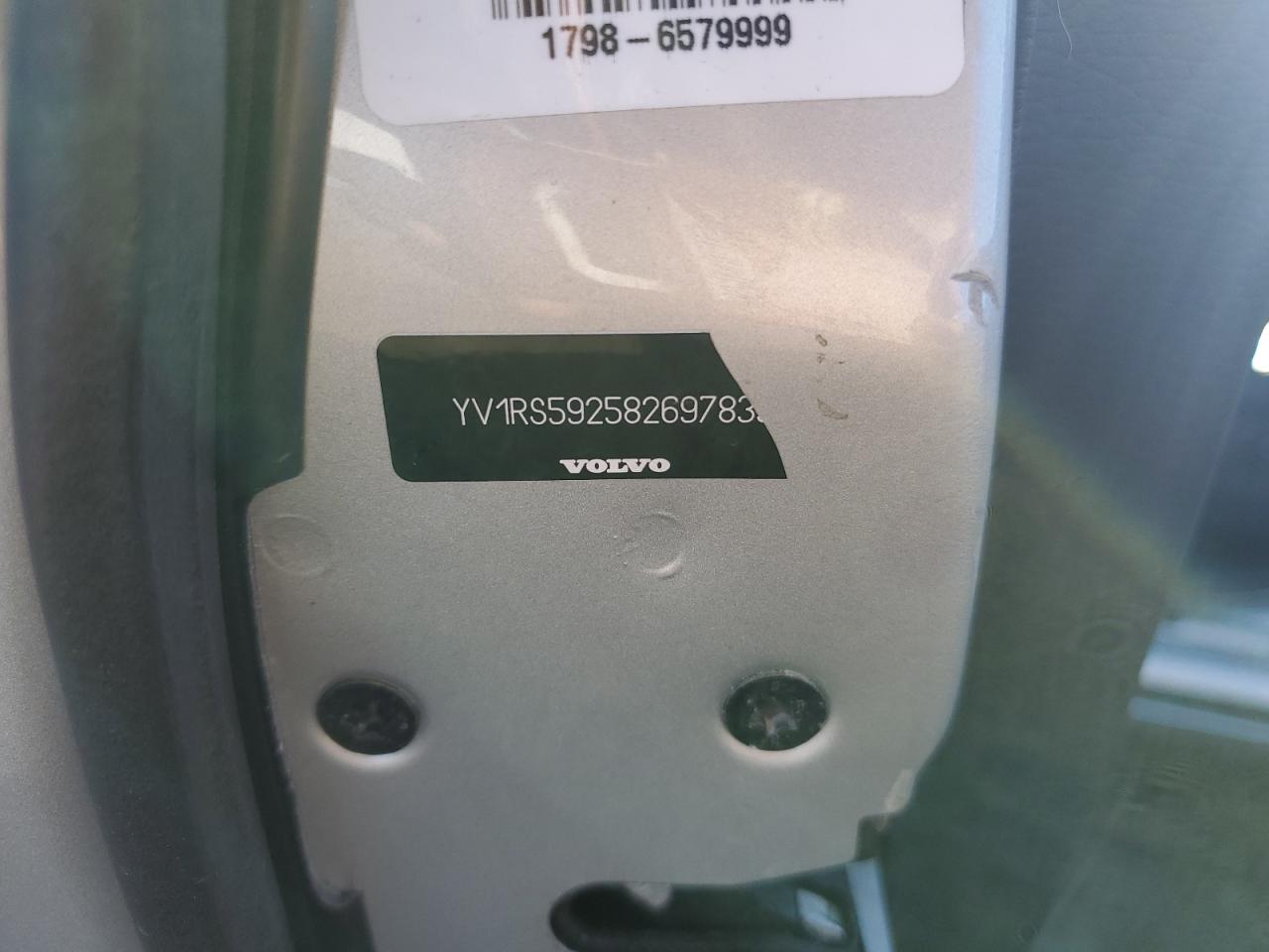 2008 Volvo S60 2.5T VIN: YV1RS592582697839 Lot: 91643325