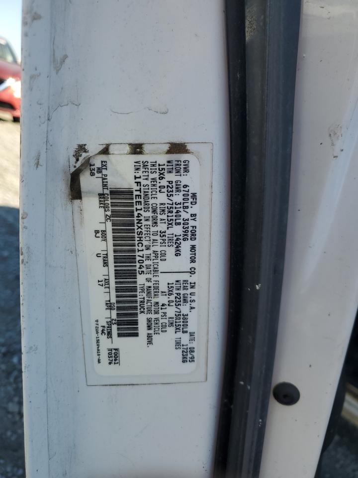 1995 Ford Econoline E150 Van VIN: 1FTEE14NXSHC17045 Lot: 92674565