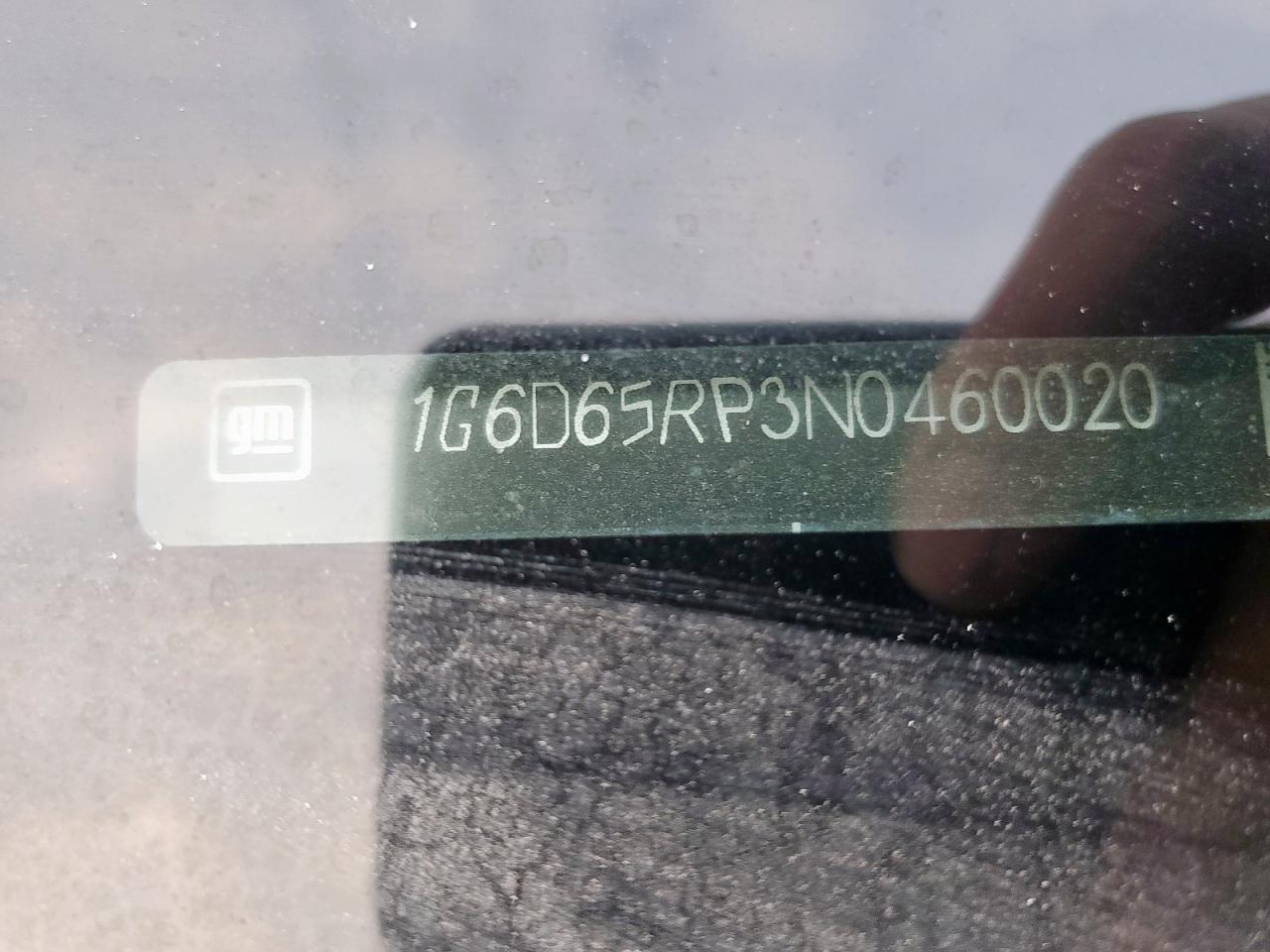 2022 Cadillac Ct4-V Blackwing VIN: 1G6D65RP3N0460020 Lot: 93768425