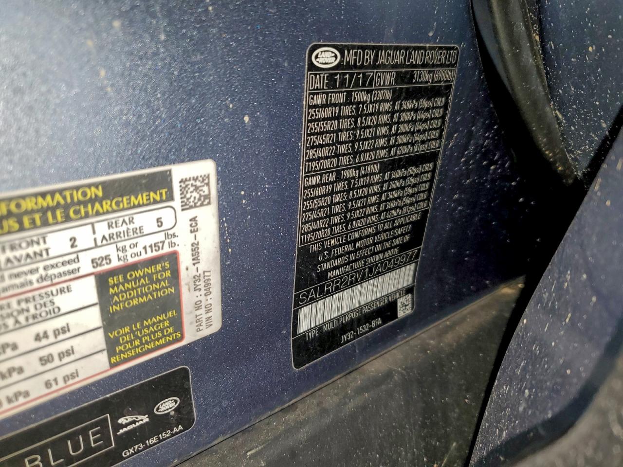 2018 Land Rover Discovery Hse VIN: SALRR2RV1JA049977 Lot: 92868405