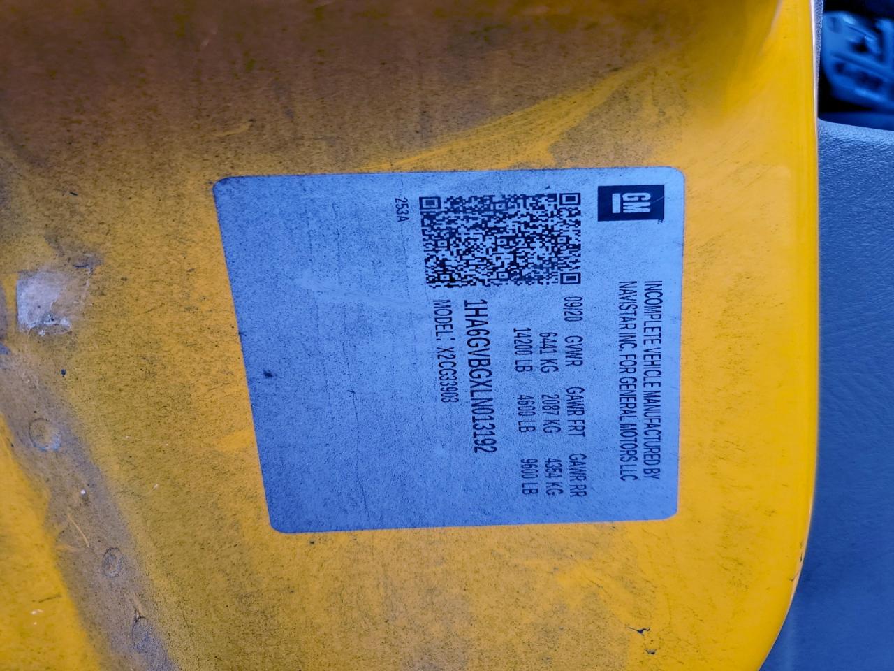 2020 Chevrolet Express G4500 VIN: 1HA6GVBGXLN013192 Lot: 91879425