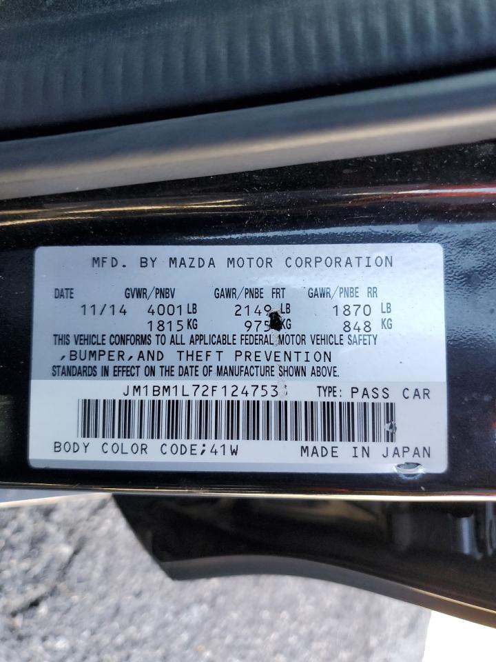 2015 Mazda 3 Touring VIN: JM1BM1L72F1247535 Lot: 91907405