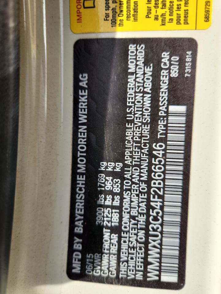 2015 Mini Cooper S VIN: WMWXU3C54F2B66546 Lot: 91740675