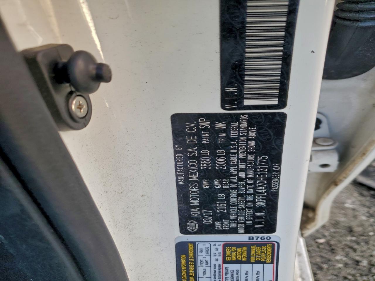 2017 Kia Forte Lx VIN: 3KPFL4A70HE131775 Lot: 94445705