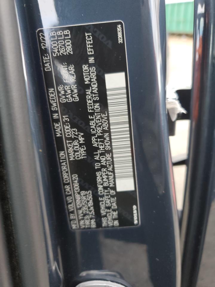 2023 Volvo Xc60 Plus VIN: YV4L12RN8P1306420 Lot: 92753255