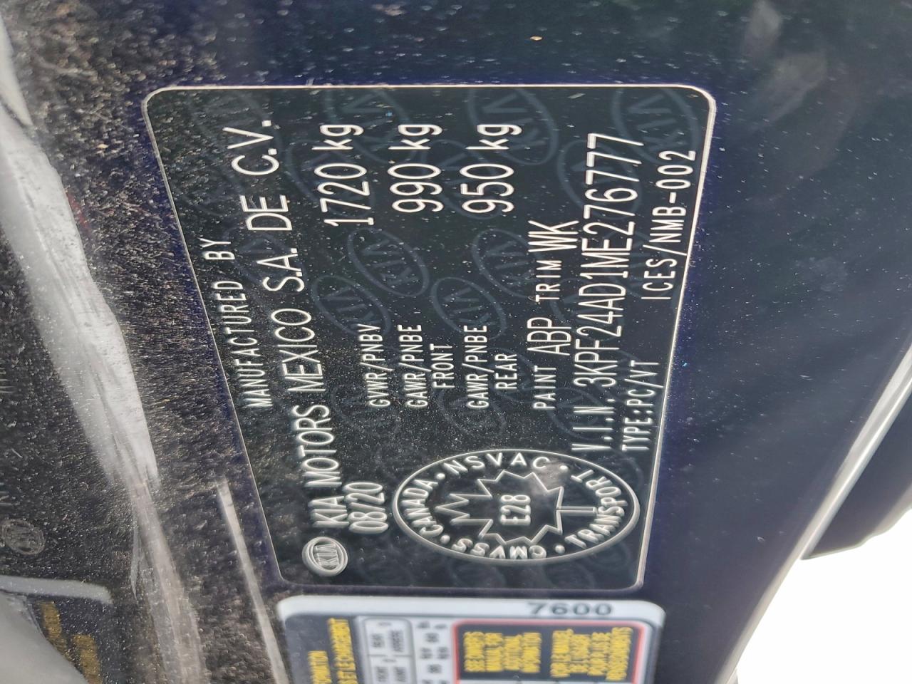 2021 Kia Forte Fe VIN: 3KPF24AD1ME276777 Lot: 93738175