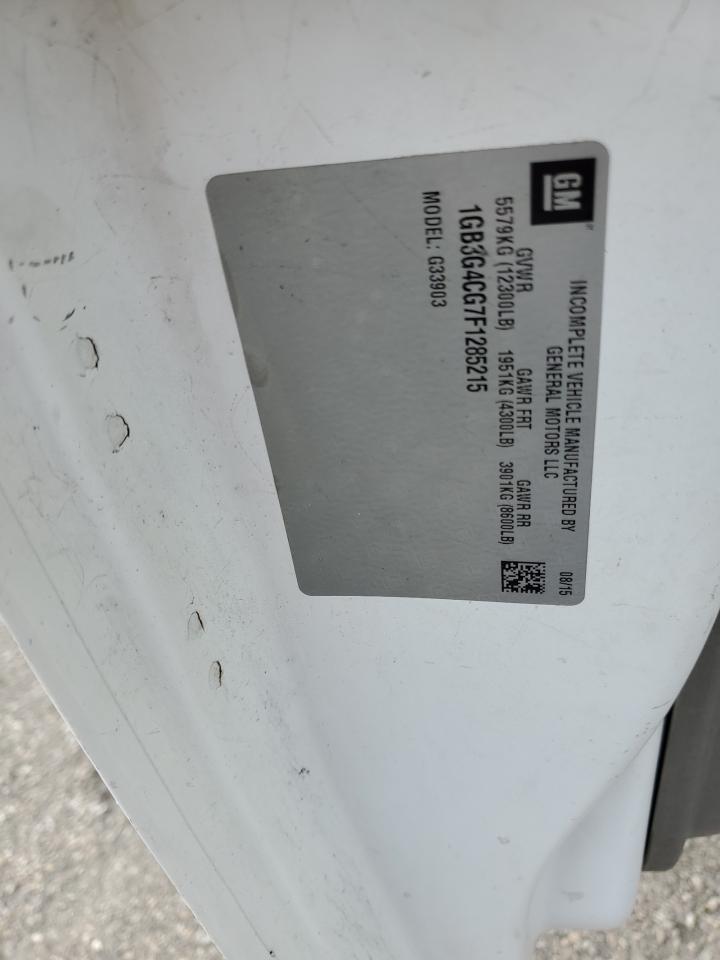 2015 Chevrolet Express G3500 Box Truck VIN: 1GB3G4CG7F1285215 Lot: 92728435