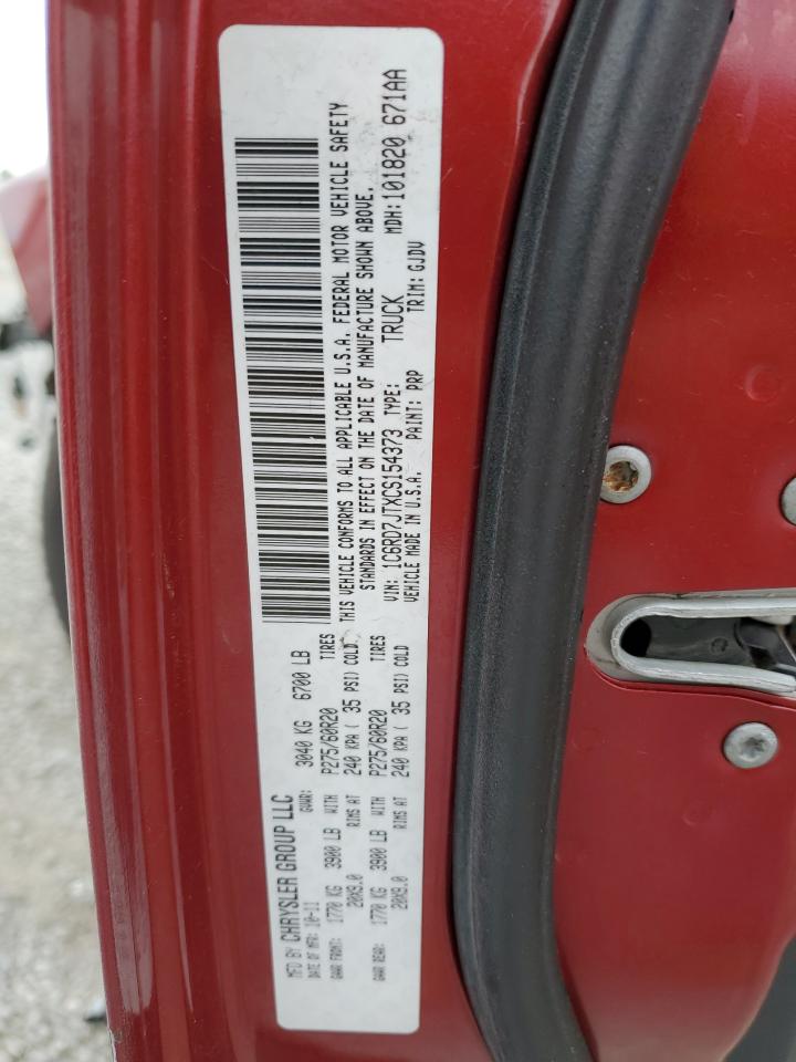 2012 Dodge Ram 1500 Laramie VIN: 1C6RD7JTXCS154373 Lot: 90755125