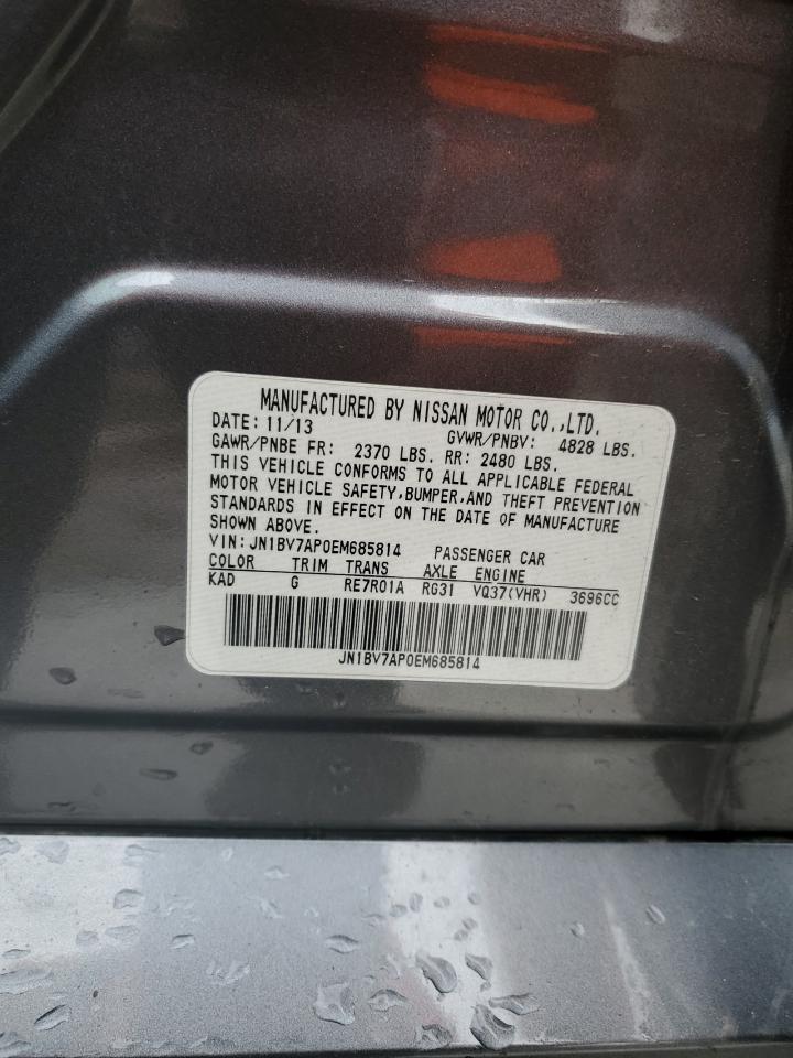 2014 Infiniti Q50 Base VIN: JN1BV7AP0EM685814 Lot: 93751755