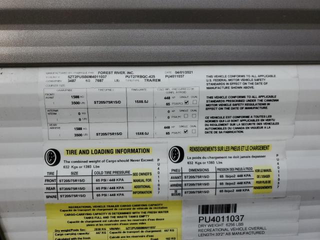 2021 PALOMINO BY FOREST R PUMA XLE LITE SERIES