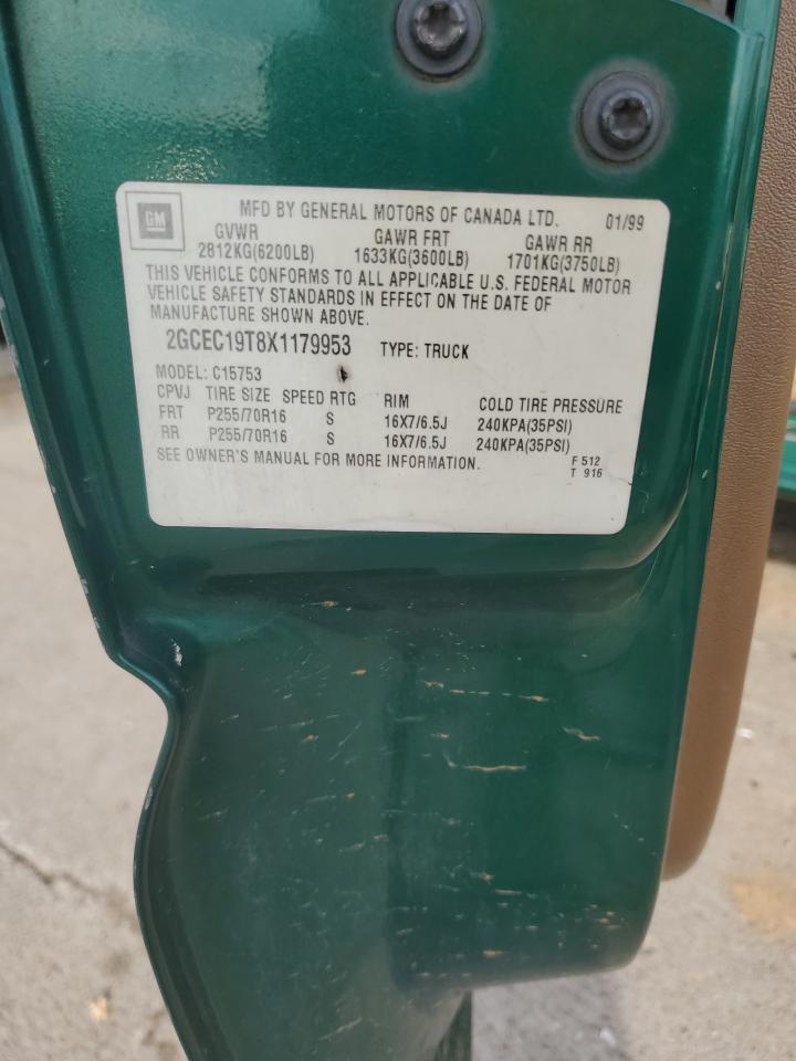 1999 Chevrolet Silverado C1500 VIN: 2GCEC19T8X1179953 Lot: 93709345