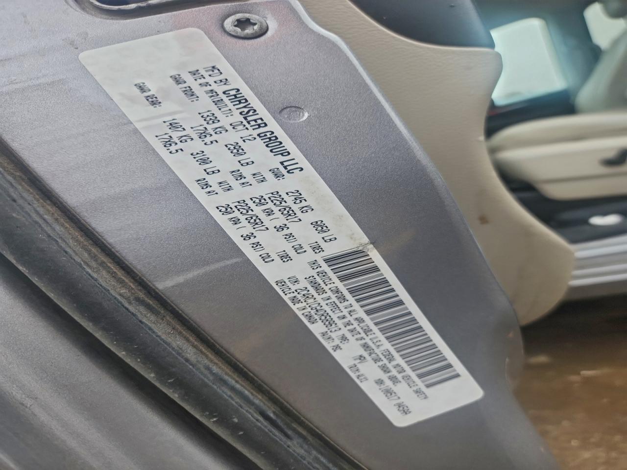 2013 Chrysler Town & Country Touring L VIN: 2C4RC1CG4DR589613 Lot: 93346975