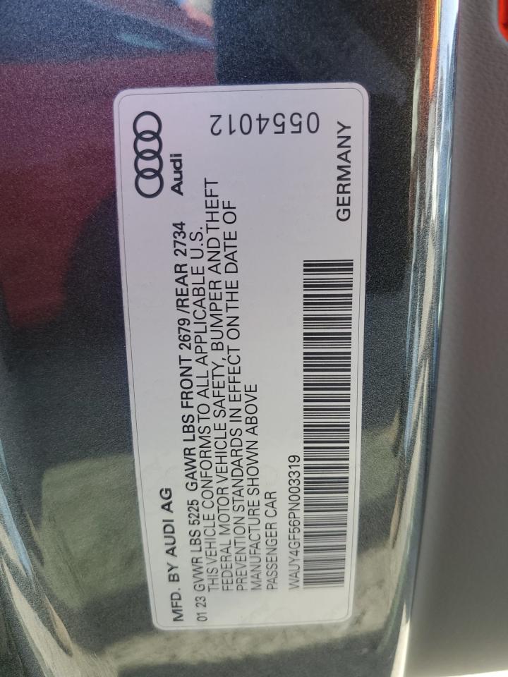 2023 Audi S5 Prestige VIN: WAUY4GF56PN003319 Lot: 91691805
