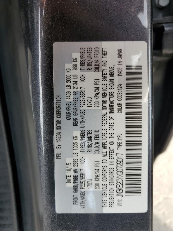 2016 Mazda Cx-5 Touring VIN: JM3KE2CYXG0729017 Lot: 90398335