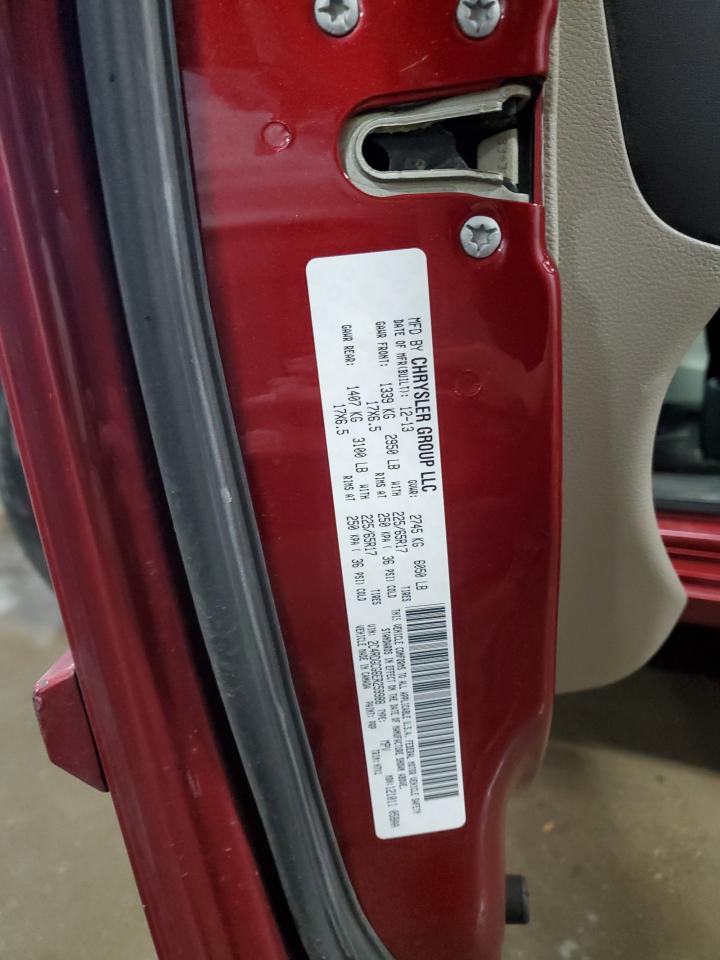 2014 Dodge Grand Caravan Sxt VIN: 2C4RDGCG6ER259988 Lot: 92066405