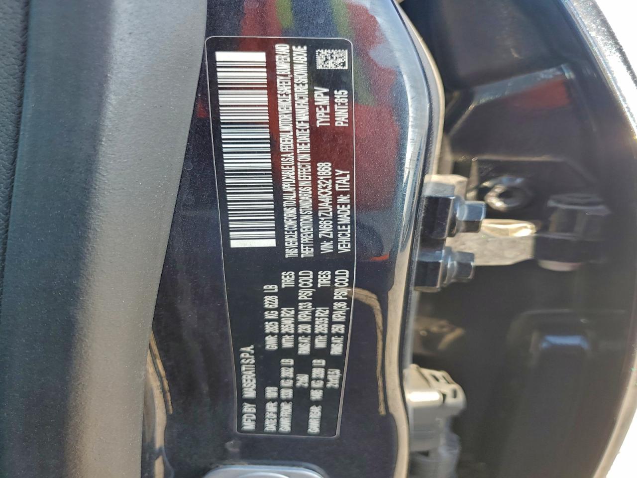 2019 Maserati Levante Gts VIN: ZN661ZUA4KX321868 Lot: 93724985