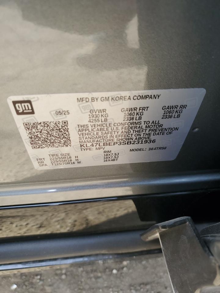 2025 Buick Envista Sport Touring VIN: KL47LBEP3SB231936 Lot: 91577085