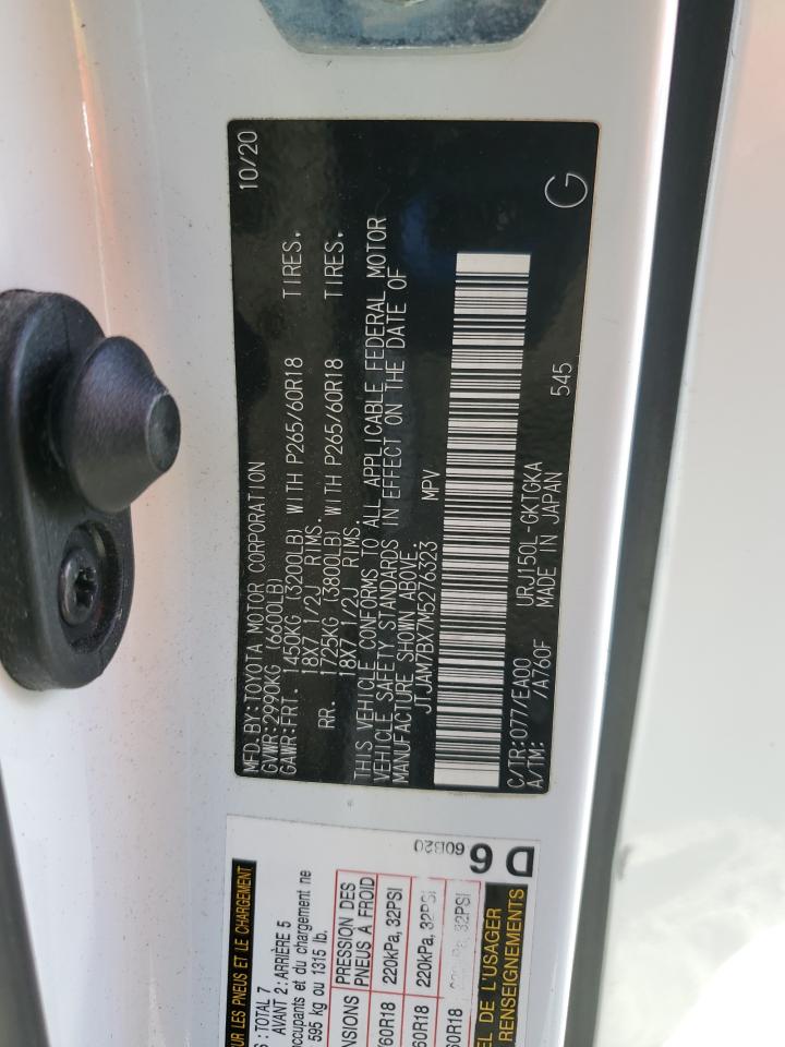 2021 Lexus Gx 460 Premium VIN: JTJAM7BX7M5276323 Lot: 92089255