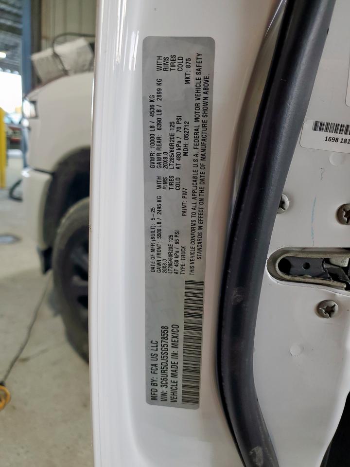 2025 Ram 2500 Big Horn VIN: 3C6UR5DJ5SG578558 Lot: 93122365