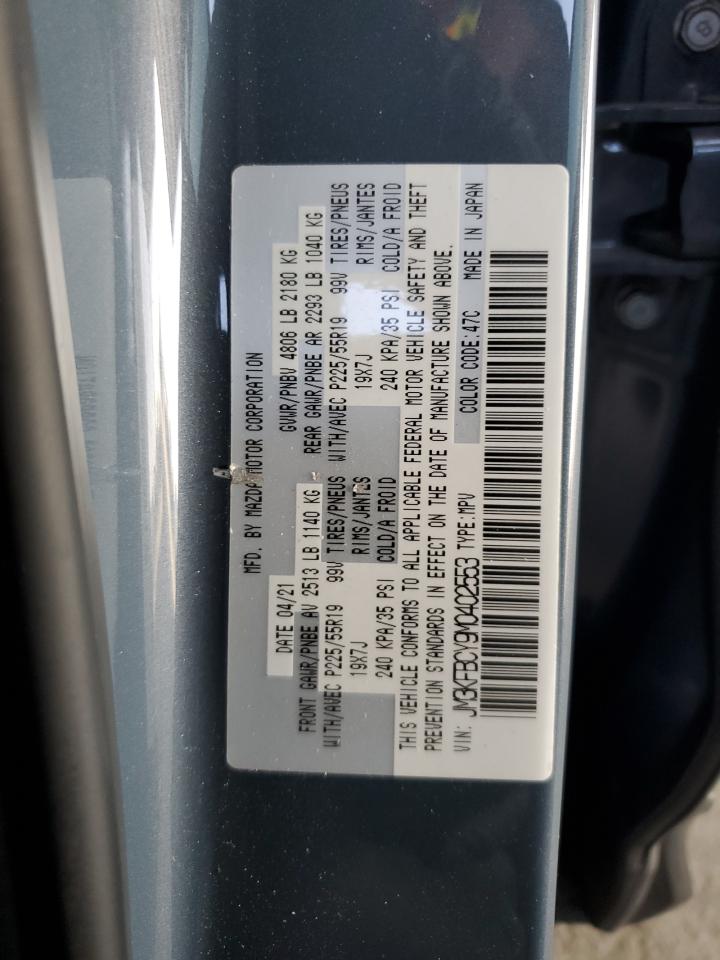 2021 Mazda Cx-5 Carbon Edition VIN: JM3KFBCY9M0402553 Lot: 91989735