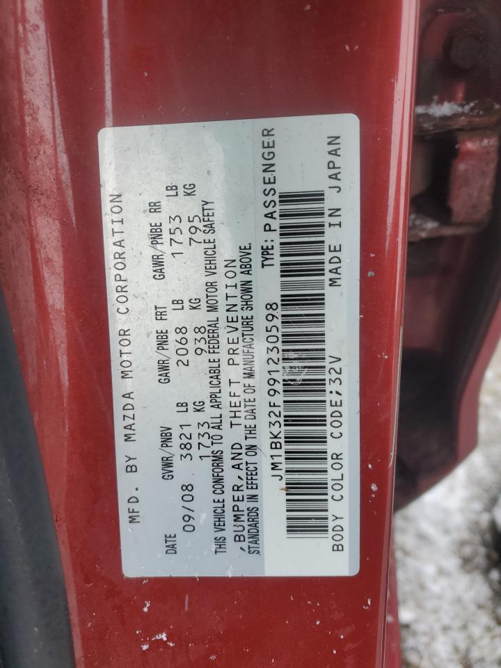 2009 Mazda 3 I VIN: JM1BK32F991230598 Lot: 91698425