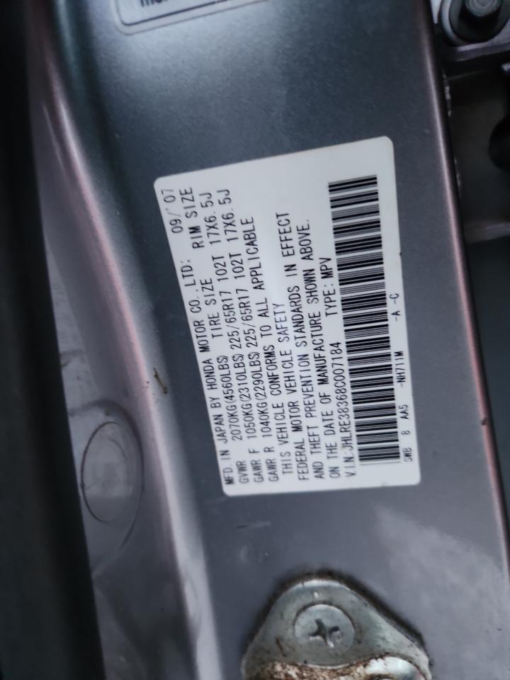 2008 Honda Cr-V Lx VIN: JHLRE38368C007184 Lot: 90907495