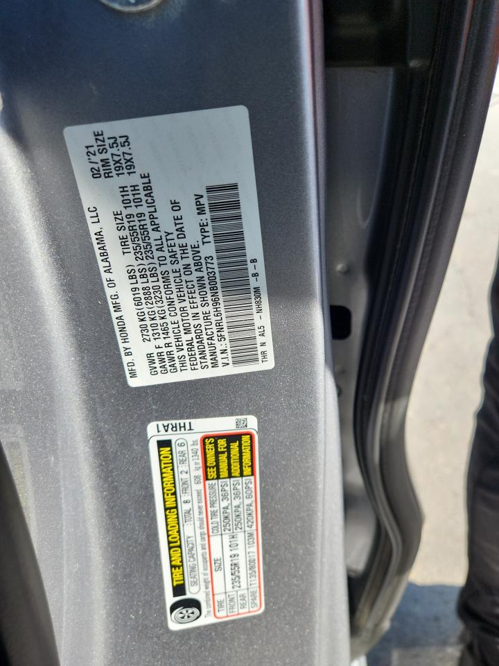 2022 Honda Odyssey Elite VIN: 5FNRL6H96NB003773 Lot: 92473015