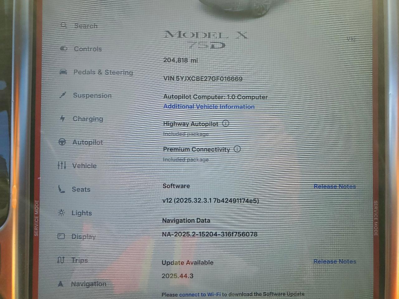 2016 Tesla Model X VIN: 5YJXCBE27GF016669 Lot: 93328645