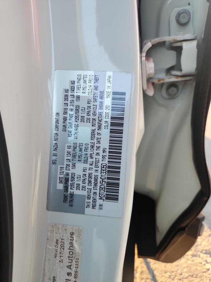 2017 Mazda Cx-9 Grand Touring VIN: JM3TCBDY5H0133050 Lot: 93720705